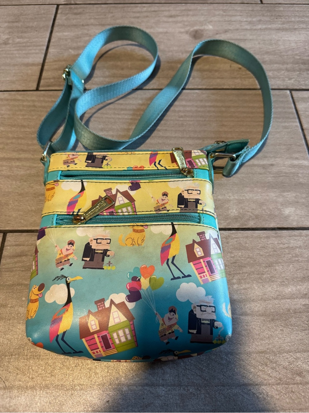 Loungefly Disney Pixar Up Characters Allover Print Crossbody Bag Purse